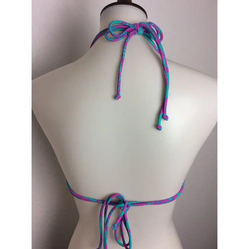 Victoria's Secret Bikini Top Pleated Floral Print Swimwear
